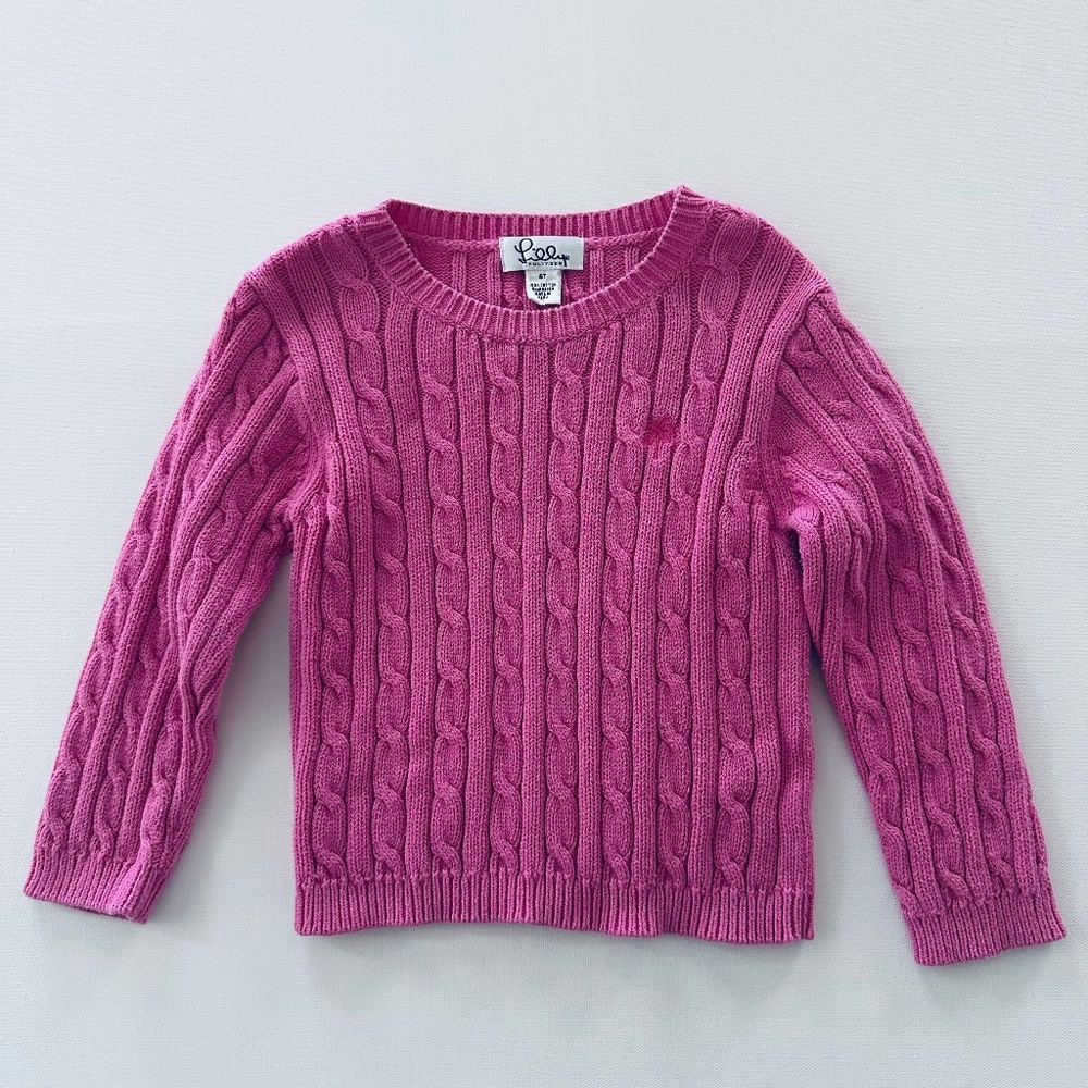 Lilly Pulitzer 4T Toddler Girl Pink Knit Sweater Vintage